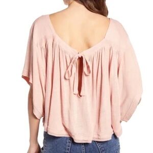 Free People Linen Sunsetter Blouse xs